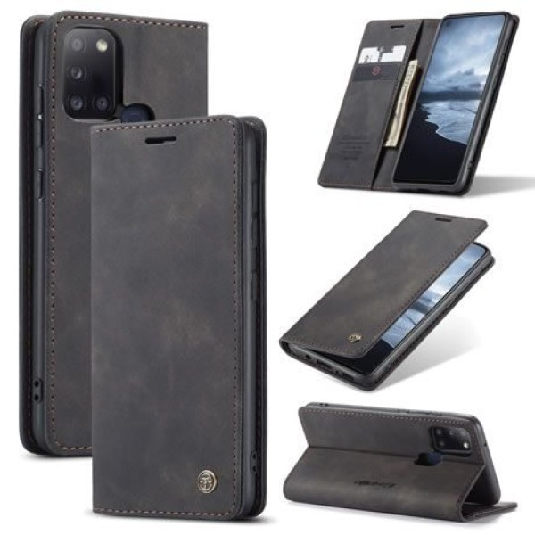 Чохол-книжка CaseMe Нубук для Samsung Galaxy A21s чорний