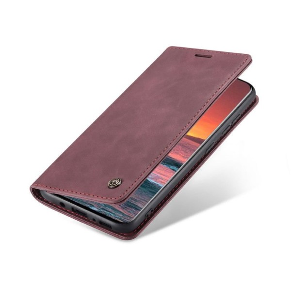 Чохол-книжка CaseMe Нубук для Samsung Galaxy A21s бордовий