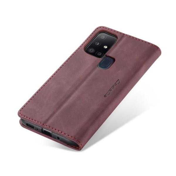 Чохол-книжка CaseMe Нубук для Samsung Galaxy A21s бордовий