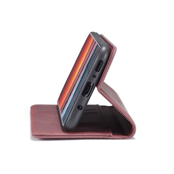 Чохол-книжка CaseMe Нубук для Samsung Galaxy A21s бордовий