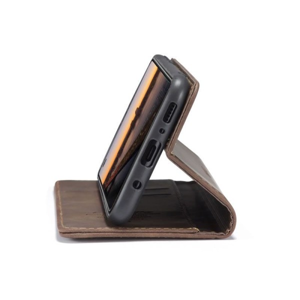 Чохол-книжка CaseMe Нубук для Samsung Galaxy A21s темно-коричневий