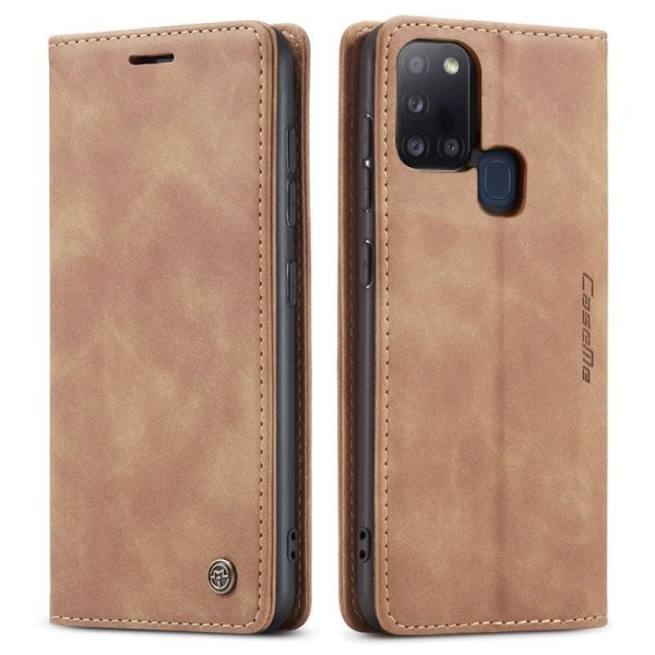 Чохол-книжка CaseMe Нубук для Samsung Galaxy A21s світло-коричневий