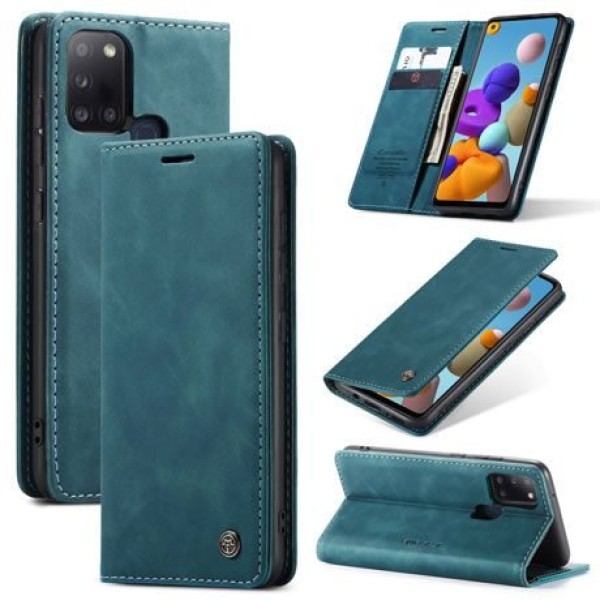 Чохол-книжка CaseMe Нубук для Samsung Galaxy A21s бірюзовий