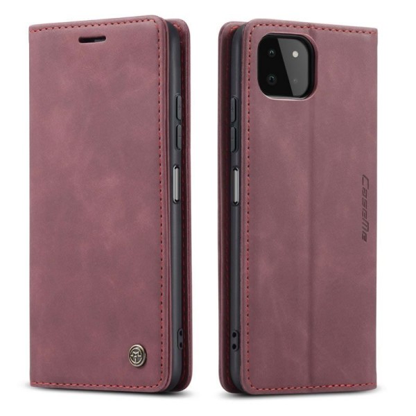 Чохол-книжка CaseMe Нубук для Samsung Galaxy A22 5G бордовий