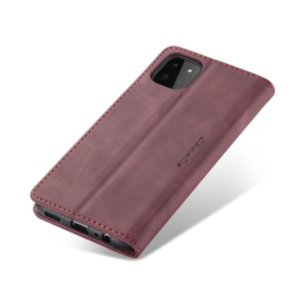 Чохол-книжка CaseMe Нубук для Samsung Galaxy A22 5G бордовий