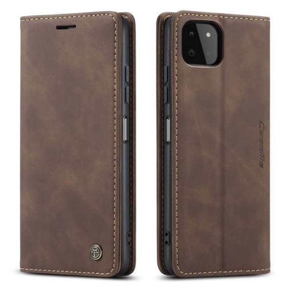 Чохол-книжка CaseMe Нубук для Samsung Galaxy A22 5G темно-коричневий