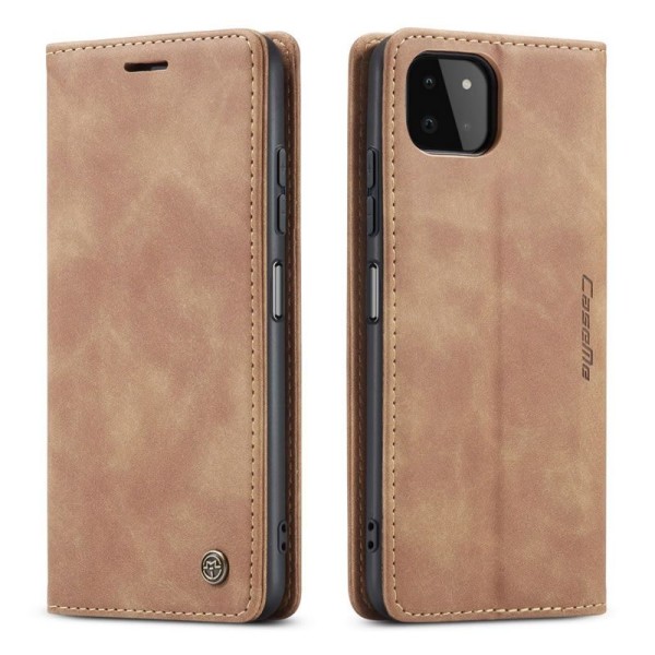 Чохол-книжка CaseMe Нубук для Samsung Galaxy A22 5G світло-коричневий