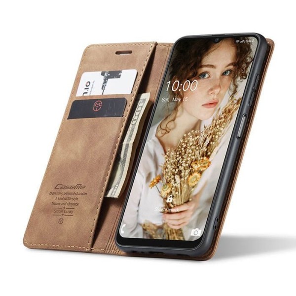 Чохол-книжка CaseMe Нубук для Samsung Galaxy A22 5G світло-коричневий
