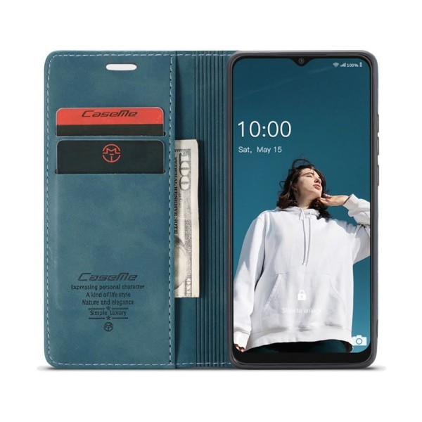 Чохол-книжка CaseMe Нубук для Samsung Galaxy A22 5G бірюзовий