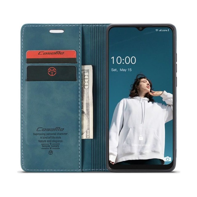 Чохол-книжка CaseMe Нубук для Samsung Galaxy A22 5G бірюзовий