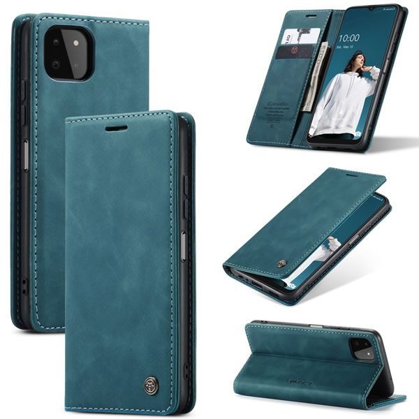 Чохол-книжка CaseMe Нубук для Samsung Galaxy A22 5G бірюзовий