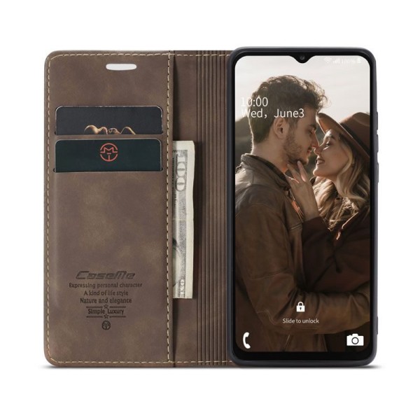 Чохол-книжка CaseMe Нубук для Samsung Galaxy A23 темно-коричневий