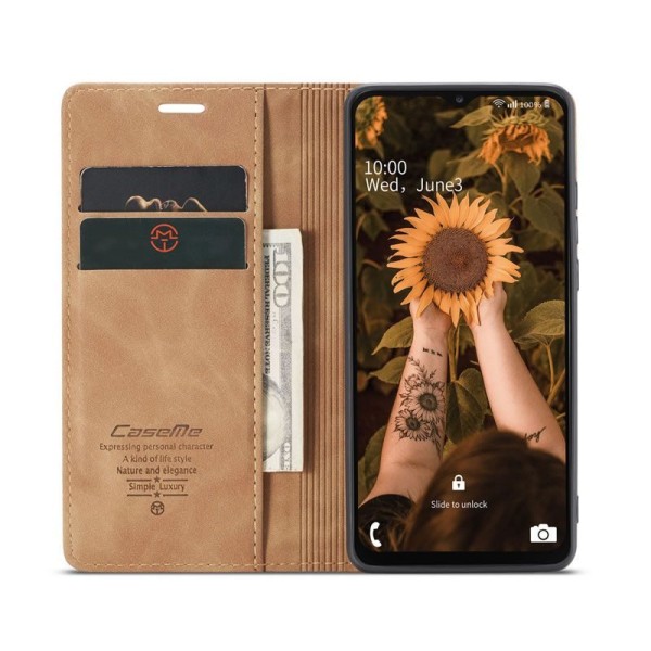 Чохол-книжка CaseMe Нубук для Samsung Galaxy A23 світло-коричневий