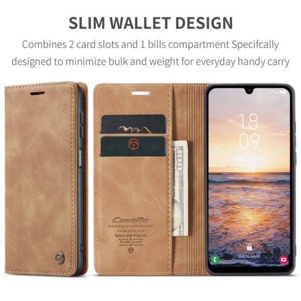 Чохол-книжка CaseMe Нубук для Samsung Galaxy A26 світло-коричневий