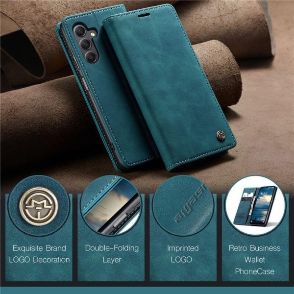 Чохол-книжка CaseMe Нубук для Samsung Galaxy A26 бірюзовий