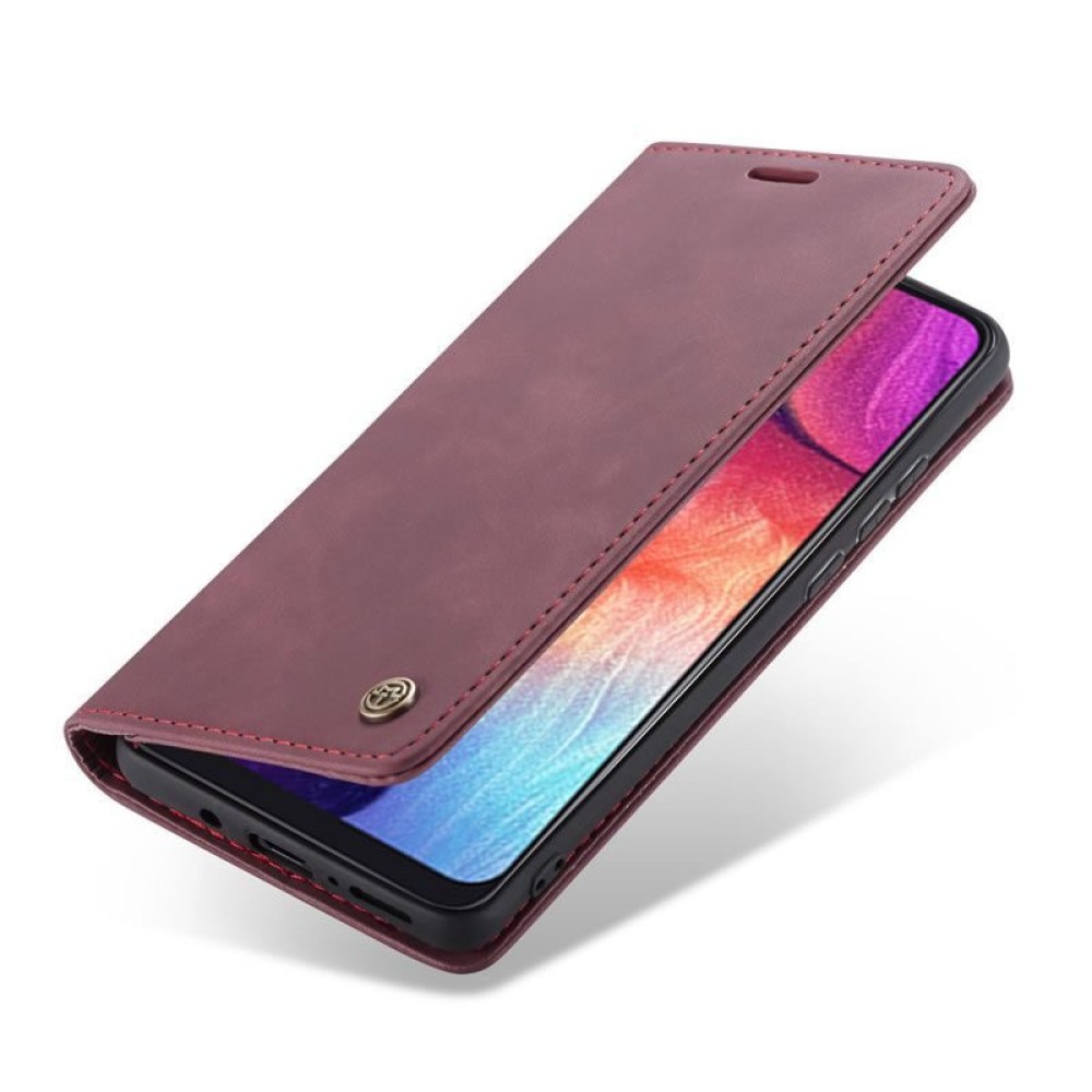 Чохол-книжка CaseMe Нубук для Samsung Galaxy A30s/A50/A50s бордовий