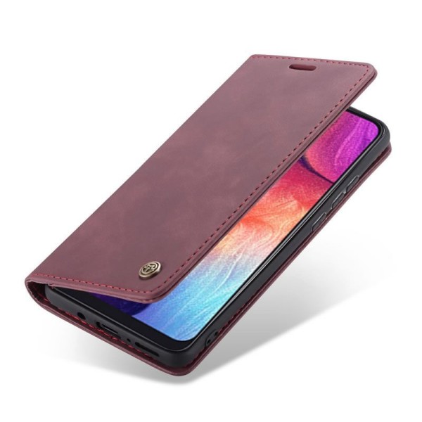 Чохол-книжка CaseMe Нубук для Samsung Galaxy A30s/A50/A50s бордовий