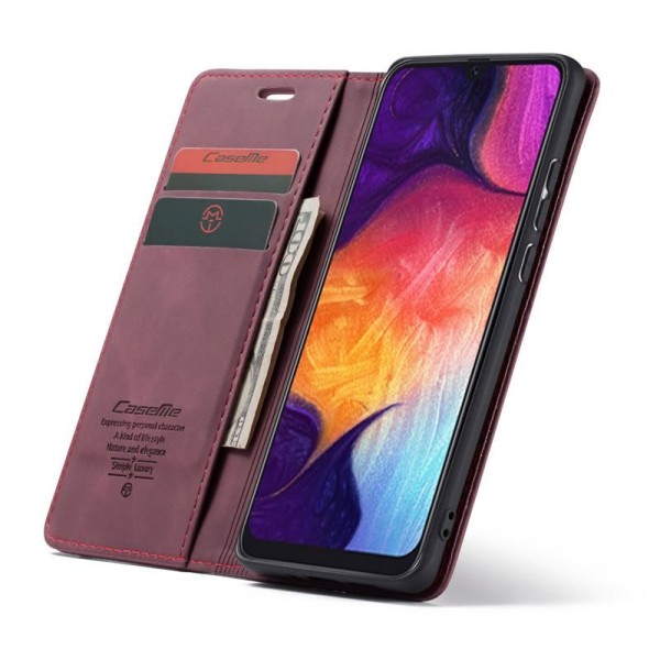 Чохол-книжка CaseMe Нубук для Samsung Galaxy A30s/A50/A50s бордовий