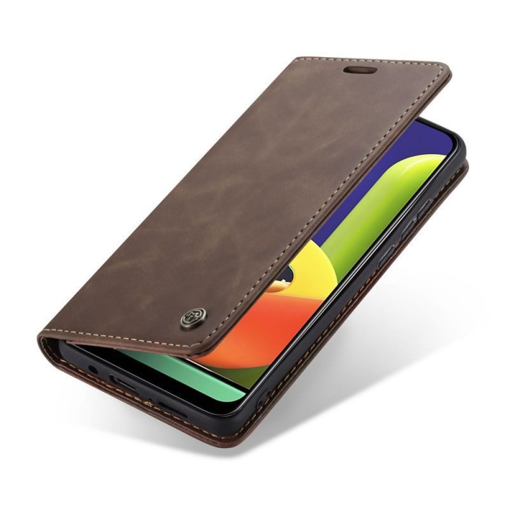 Чехол-книжка CaseMe Нубук для Samsung Galaxy A30s/A50/A50s тёмно-коричневый