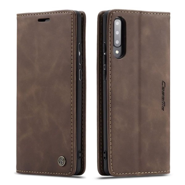 Чехол-книжка CaseMe Нубук для Samsung Galaxy A30s/A50/A50s тёмно-коричневый