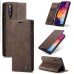 Чехол-книжка CaseMe Нубук для Samsung Galaxy A30s/A50/A50s тёмно-коричневый