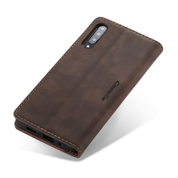 Чехол-книжка CaseMe Нубук для Samsung Galaxy A30s/A50/A50s тёмно-коричневый