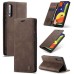 Чехол-книжка CaseMe Нубук для Samsung Galaxy A30s/A50/A50s тёмно-коричневый