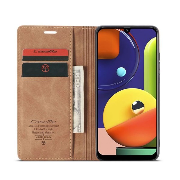 Чохол-книжка CaseMe Нубук для Samsung Galaxy A30s/A50/A50s світло-коричневий
