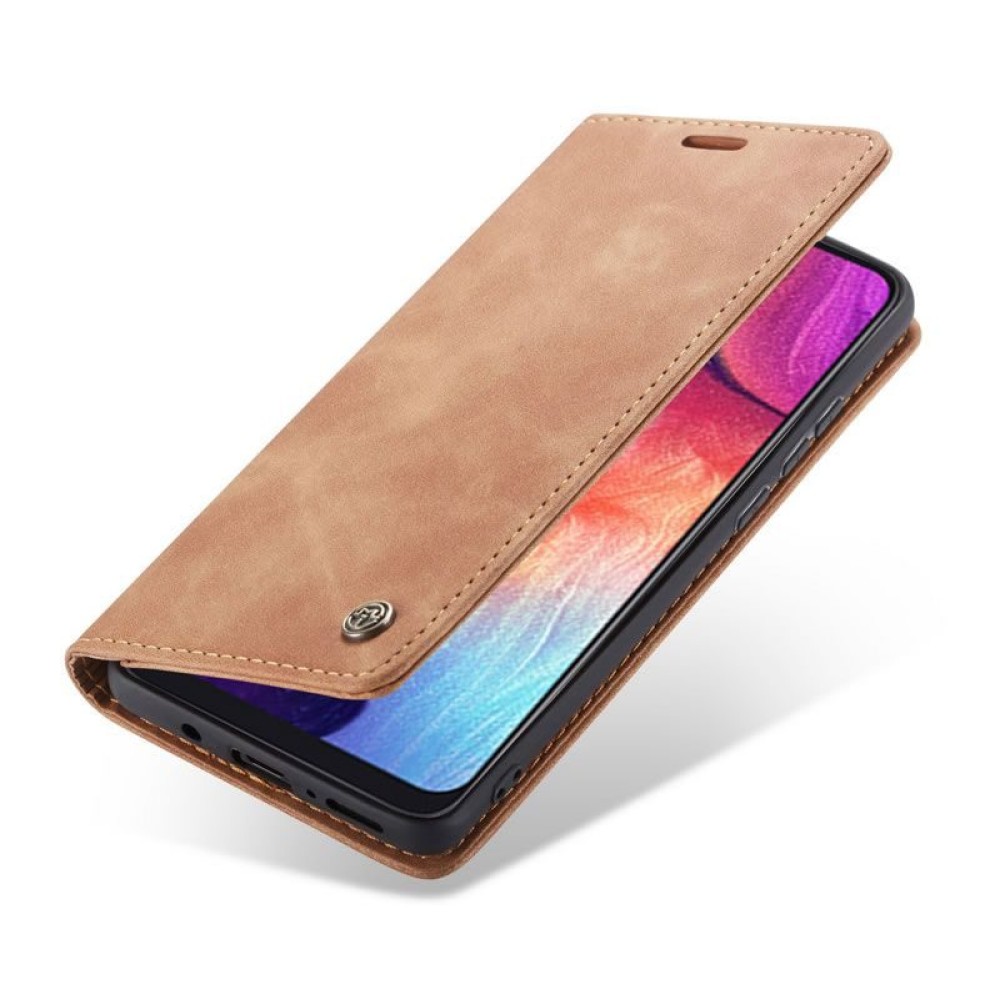 Чохол-книжка CaseMe Нубук для Samsung Galaxy A30s/A50/A50s світло-коричневий