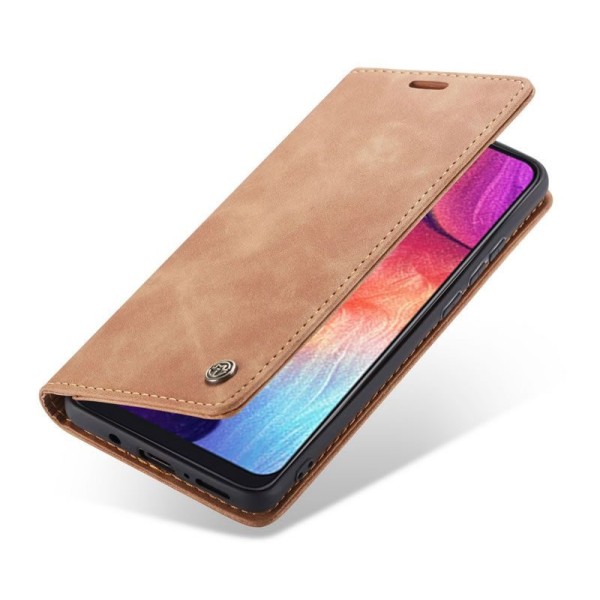 Чохол-книжка CaseMe Нубук для Samsung Galaxy A30s/A50/A50s світло-коричневий