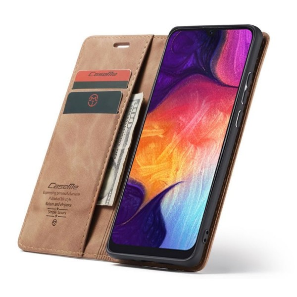Чохол-книжка CaseMe Нубук для Samsung Galaxy A30s/A50/A50s світло-коричневий