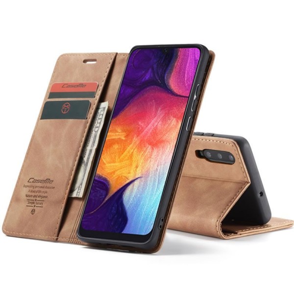 Чохол-книжка CaseMe Нубук для Samsung Galaxy A30s/A50/A50s світло-коричневий