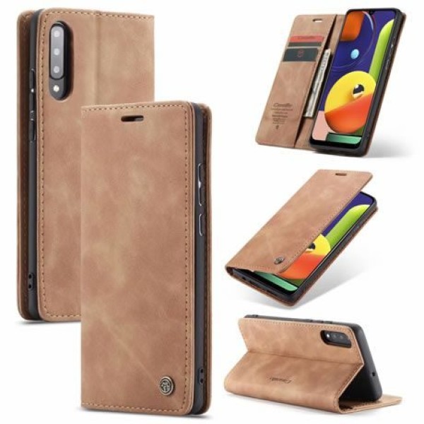 Чохол-книжка CaseMe Нубук для Samsung Galaxy A30s/A50/A50s світло-коричневий