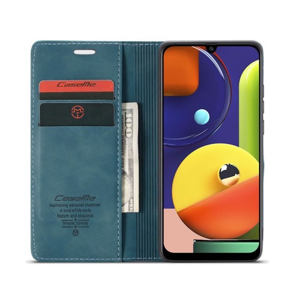 Чехол-книжка CaseMe Нубук для Samsung Galaxy A30s/A50/A50s бирюзовый