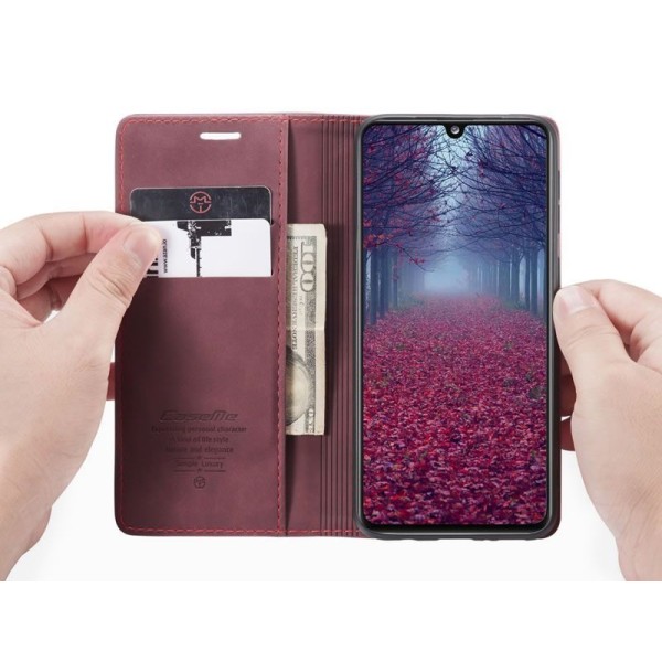 Чохол-книжка CaseMe Нубук для Samsung Galaxy A31 бордовий