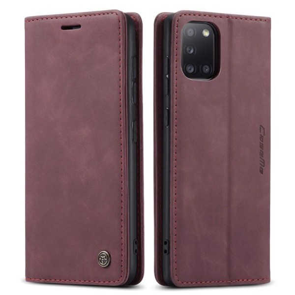 Чохол-книжка CaseMe Нубук для Samsung Galaxy A31 бордовий