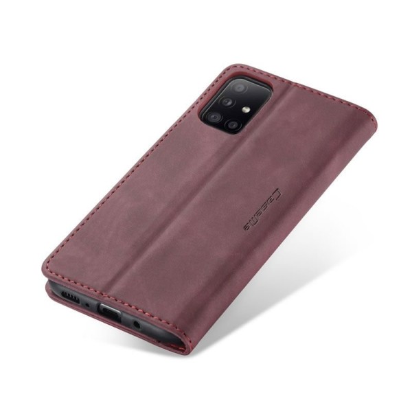 Чохол-книжка CaseMe Нубук для Samsung Galaxy A31 бордовий