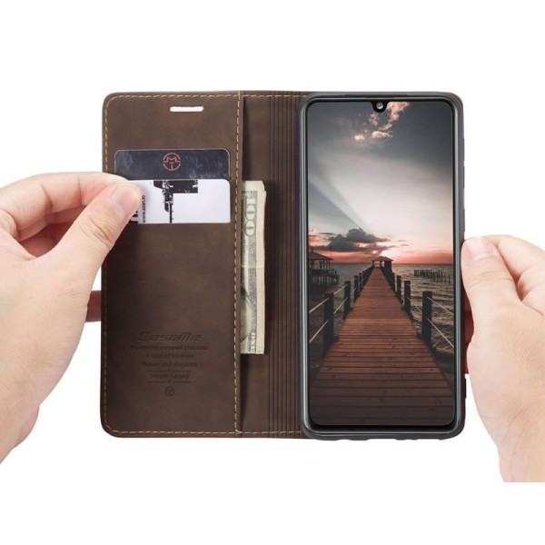 Чохол-книжка CaseMe Нубук для Samsung Galaxy A31 темно-коричневий