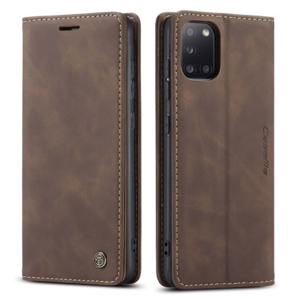 Чохол-книжка CaseMe Нубук для Samsung Galaxy A31 темно-коричневий