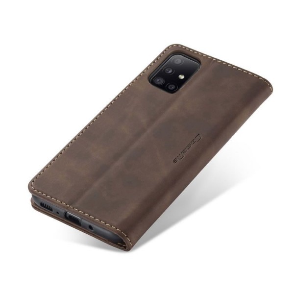 Чохол-книжка CaseMe Нубук для Samsung Galaxy A31 темно-коричневий