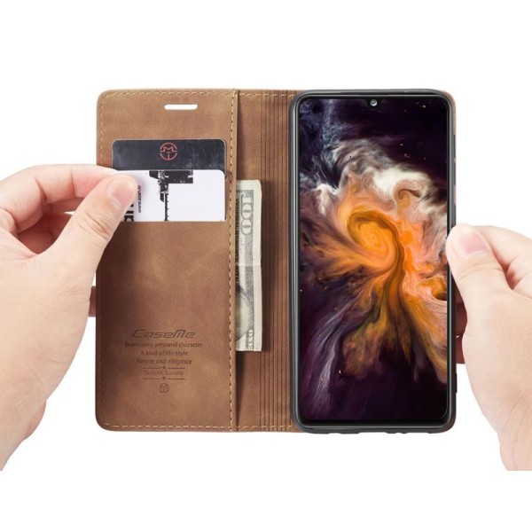 Чохол-книжка CaseMe Нубук для Samsung Galaxy A31 світло-коричневий