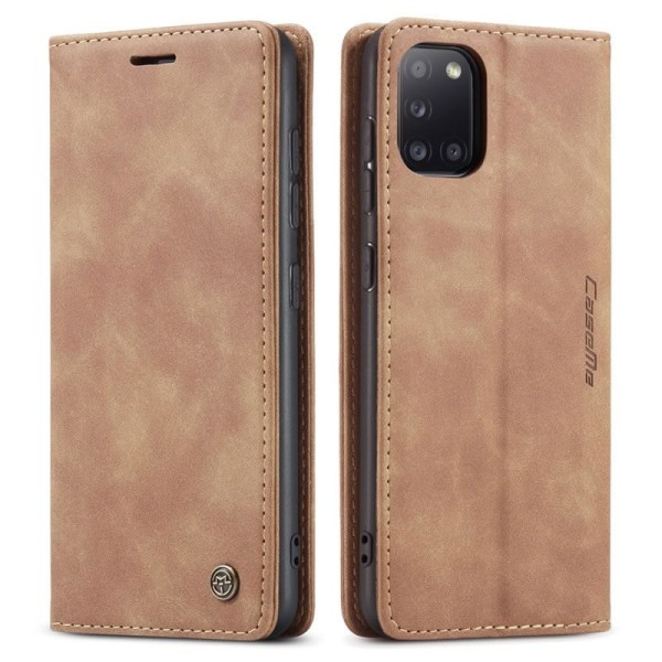 Чохол-книжка CaseMe Нубук для Samsung Galaxy A31 світло-коричневий