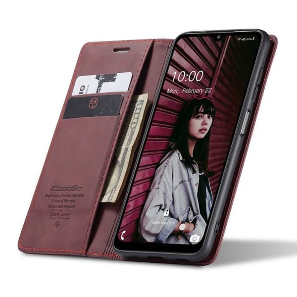 Чохол-книжка CaseMe Нубук для Samsung Galaxy A32 5G бордовий