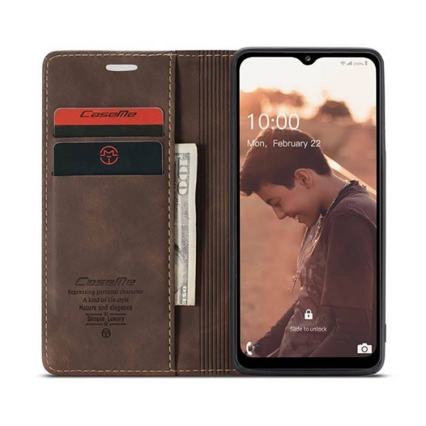 Чохол-книжка CaseMe Нубук для Samsung Galaxy A32 5G темно-коричневий