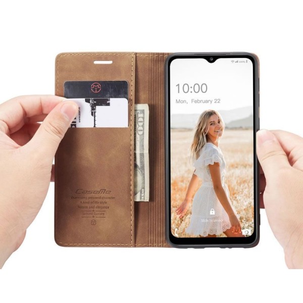 Чохол-книжка CaseMe Нубук для Samsung Galaxy A32 5G світло-коричневий