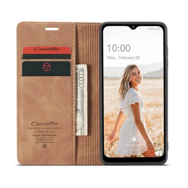 Чохол-книжка CaseMe Нубук для Samsung Galaxy A32 5G світло-коричневий