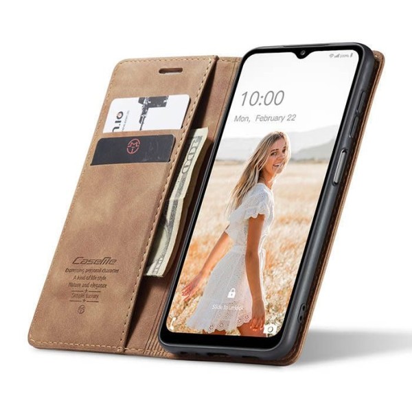 Чохол-книжка CaseMe Нубук для Samsung Galaxy A32 5G світло-коричневий