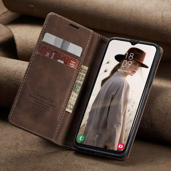 Чохол-книжка CaseMe Нубук для Samsung Galaxy A32 темно-коричневий