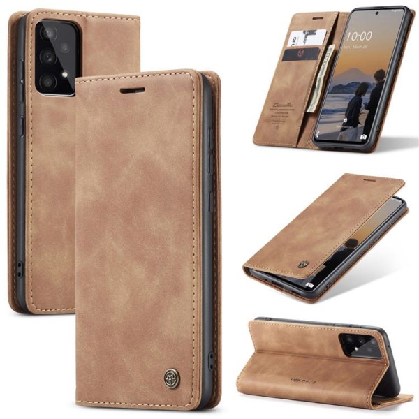Чохол-книжка CaseMe Нубук для Samsung Galaxy A33 світло-коричневий