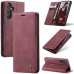 Чохол-книжка CaseMe Нубук для Samsung Galaxy A35 бордовий
